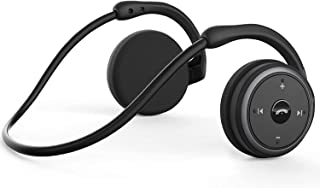 Bluetooth Headphone Sport Running Earphone, Zero Pressure and Pocket Size Design Wireless Foldable Headphone with HiFi Stereo Sound, Clear Voice Capture Technology, Built-in Noise Canceling Mic(Black)