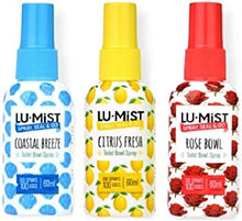 3 x 60ml Lu-Mist Toilet Bowl Spray (Citrus Fresh, Rose Bowl, Coastal Breeze)