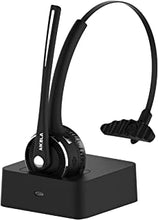 AIKELA V5.0 Bluetooth Headset with Noise Cancelling Microphone, Wireless Headset with Charging Dock Stand Headphones with Mute Mode for Home Office Truck Driver Business Call Center Computer Phone