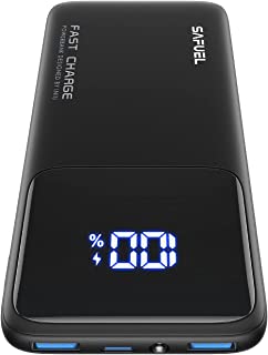 SAFUEL Power Bank, 22.5W PD3.0 QC4.0 Fast Charging USB C 10500mAh LED Display Portable Charger, Slimmest Phone Battery Pack with Phone Holder for iPhone 13 12 11 Pro Max Airpods Samsung S21 iPad Etc.