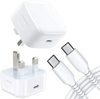 iPro Accessories For Samsung A53 5g/A73 5g/A33 5g/A13 Charger, Samsung A53 5g/A73 5g/A33 5g/A13 Charger Plug 20W USB C Charger Plug Fast PD Adapter UK Wall Charger For Galaxy A53/A73/A33/A13 (White)