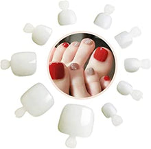 Nicedeco 500 Pcs (10 Sizes) Natural French Acrylic Artificial UV Gel False Fake Toe Nail Art Tips Translucent Nail Art Design for Women Girls