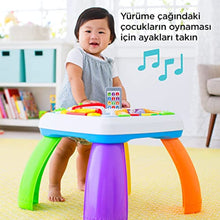 Fisher-Price Fun & Learn According to Age Development, Educational Damics's Activity Desk (Turkish and English), Encourages to Stand Standing, Illuminated, Voice Games Drh44