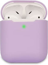 Airpods Case Cover Compatible with AirPods 2, KOKOKA Silicone Shockproof Airpods Case Cover [Front LED Visible][Support Wireless Charging]-Lavender