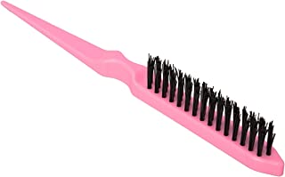 Euvoym 1 Pack Back Combing Brush Teasing Hair Brushes Three Row Nylon Comb Bristle Hair Brush for Home Beauty Salon