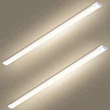 2 Packs 4FT LED Batten Light,40W LED Tube Light Ceiling Surface Mounted Light Natural White 4000K 4000LM 180 °Beam Angle Ceiling Light for Shop,Office,Living Room,Garage，Warehouse, Kitchen