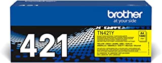 Brother TN-421Y Toner Cartridge, Yellow, Single Pack, Standard Yield, Includes 1 x Toner Cartridge, Brother Genuine Supplies