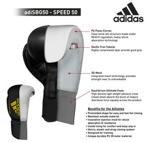 Adidas Speed 50 14oz Boxing Gloves - Black