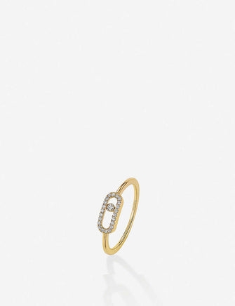 Move Uno 18ct yellow-gold and diamond ring