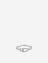 Move Uno 18ct white-gold and pavé diamond ring