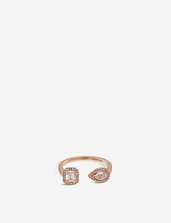 My Twin Toi & Moi 18ct rose-gold and 0.45ct diamond ring