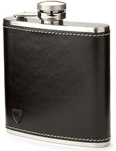 Classic smooth leather hip flask