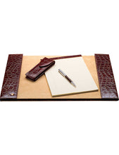 Leather desk blotter