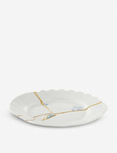 Kintsugi N3 porcelain and 24ct gold fruit plate 21cm