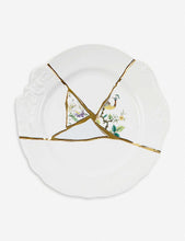 Kintsugi N2 porcelain and 24ct gold dinner plate 27cm