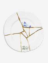 Kintsugi N3 porcelain and 24ct gold dinner plate 27cm