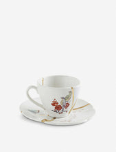 Kintsugi N2 porcelain coffee cup and saucer