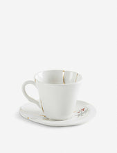 Kintsugi N3 coffee cup with saucer in porcelain