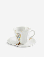 Kintsugi N3 coffee cup with saucer in porcelain