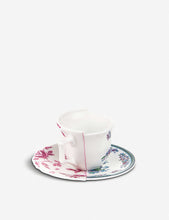 Leonia Hybrid porcelain coffee cup and saucer