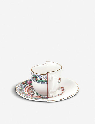 Tamara Hybrid porcelain coffee cup and saucer