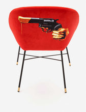 Seletti Wears Toiletpaper revolver-print velvet chair 86cm x 79cm