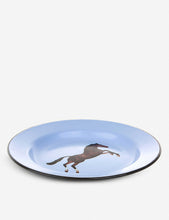 Horse enamel plate 26cm