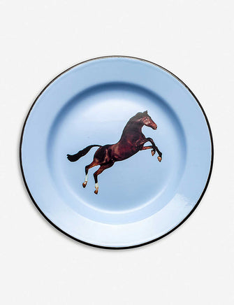 Horse enamel plate 26cm