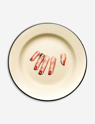 Seletti Wears Toiletpaper Fingers enamel plate 26cm