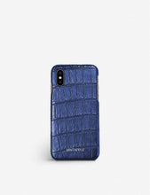 Alligator-effect leather iPhone X case