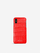 Alligator-embossed leather iPhone X case