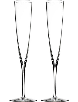 Elegance Trumpet crystal-glass champagne flutes set of two