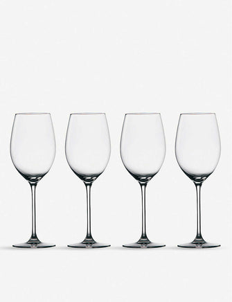 Marquis Moments crystal glass white wine glasses set of four