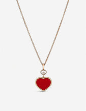 Happy Hearts 18ct rose-gold and diamond pendant
