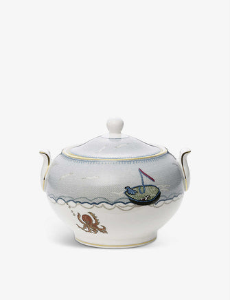 Sailors Farewell fine bone china and 22ct gold sugar bowl 430ml