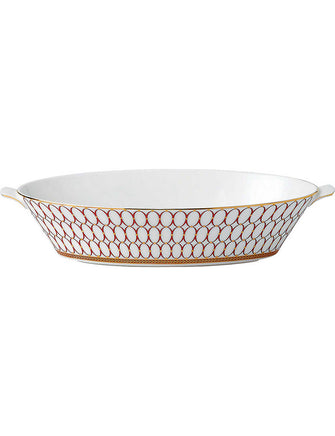 Renaissance Red oval serving bowl 33cm