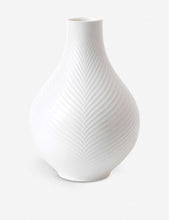 White Folia fine bone china bulb vase 23cm