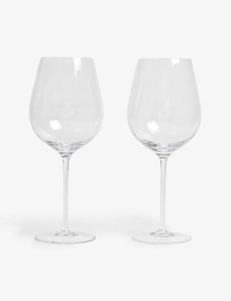 Globe red wine glasses set of two