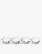 Winter White bone china nibble bowls 11cmset of four