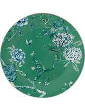 Chinoiserie green plate 27cm