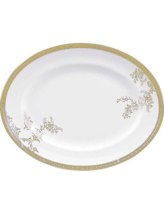 Lace Gold small oval dish 35cm x 27cm