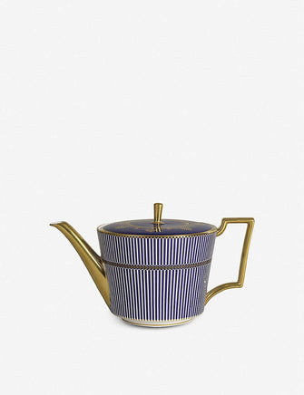 Anthemion Blue fine bone-china teapot 1L