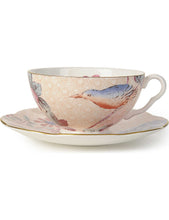 Cuckoo teacup and saucer peach