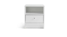 Malibu 1 Drawer Bedside Table - White
