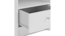 Malibu 1 Drawer Bedside Table - White