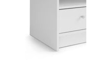 Malibu 1 Drawer Bedside Table - White