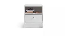 Malibu 1 Drawer Bedside Table - White