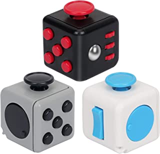 FYY 3 PCS Fidget Cube Toys, Anti-anxiety Anti-Stress Fidget Toys, Stress Anxiety Pressure Relieving Toy Great for Adults and Children [Gift Idea][Relaxing Toy][Stress Reliever]