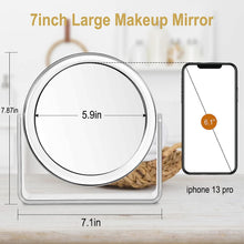 1X/7X Magnifying Makeup Mirror Double Sided Vanity Mirror 360 Rotation Tabletop Mirrors Bathroom Mirror for Travel,Crystal-Style