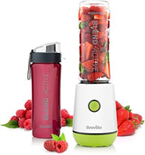 Breville Blend Active Personal Blender & Smoothie Maker | 350W | 2 Portable Blend Active Bottles (600ml) | Leak Proof Lids | White & Green [VBL246]